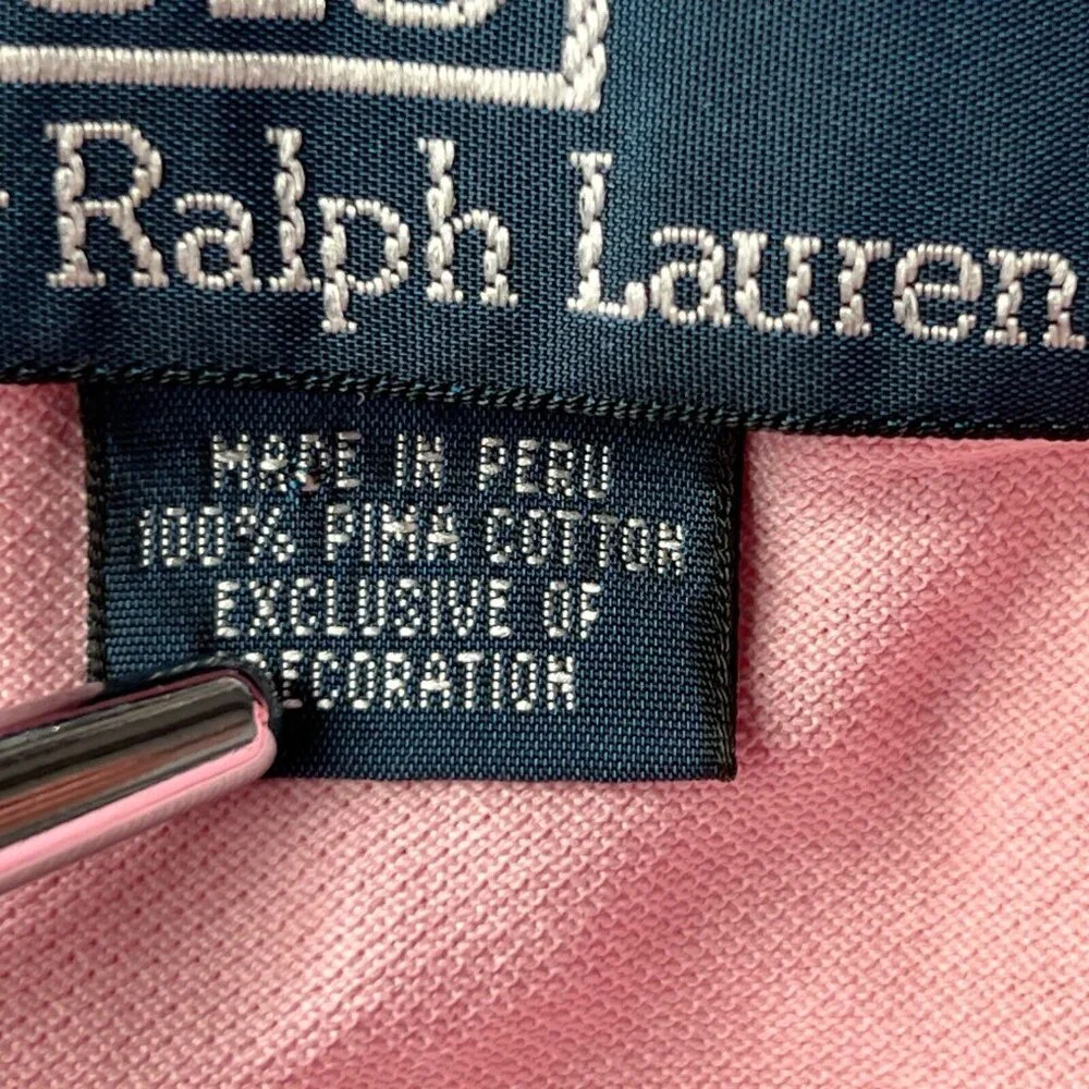 Polo Ralph Lauren Shirt Mens XL Pink Pima Cotton Short Sleeve Pullover